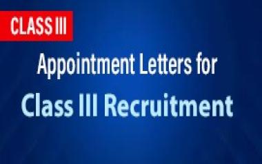 Appointment letter Grade III